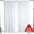 thumbnail image 1 of Efavormart 2 Pack | White Fire Retardant Scuba Polyester Curtain Panel Backdrops Wrinkle Free With Rod Pockets - 10ftx10ft, 1 of 11