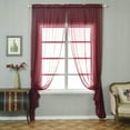 thumbnail image 1 of Efavormart 2 Panels Burgundy Sheer Organza Window Drapery with Rod Pocket Window Treatment Curtain Panels - 52"x 108", 1 of 11