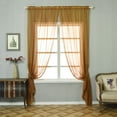 thumbnail image 1 of Efavormart 2 Panels Gold Sheer Organza Window Drapery with Rod Pocket Window Treatment Curtain Panels - 52"x 108", 1 of 11