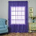 thumbnail image 1 of Efavormart 2 Panels Purple Sheer Organza Window Drapery with Rod Pocket Window Treatment Curtain Panels - 52"x 108", 1 of 9