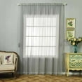 thumbnail image 1 of Efavormart 2 Panels Silver Sheer Organza Window Drapery with Rod Pocket Window Treatment Curtain Panels - 52"x 108", 1 of 5