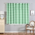 thumbnail image 1 of Efavormart 2 Panels White/Mint Polyester Chevron Design Thermal Insulated Blackout Room Darkening Grommet Top Curtain 52"x64", 1 of 11