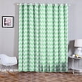 thumbnail image 1 of Efavormart 2 Panels White/Mint Polyester Chevron Design Thermal Insulated Blackout Room Darkening Grommet Top Curtain 52"x96", 1 of 10