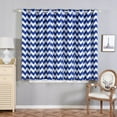 thumbnail image 1 of Efavormart 2 Panels White/Royal Blue Polyester Chevron Design Thermal Insulated Blackout Room Darkening Grommet Top Curtain 52"x64", 1 of 9