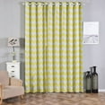 thumbnail image 1 of Efavormart 2 Panels White/Yellow Polyester Chevron Design Thermal Insulated Blackout Room Darkening Grommet Top Curtain 52"x108", 1 of 11