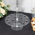 thumbnail image 1 of Efavormart 2 Tier 24-Slot Clear Acrylic Ice Cream Cone Holder, 12" Waffle Cone Holder Food Display Stand, 1 of 11