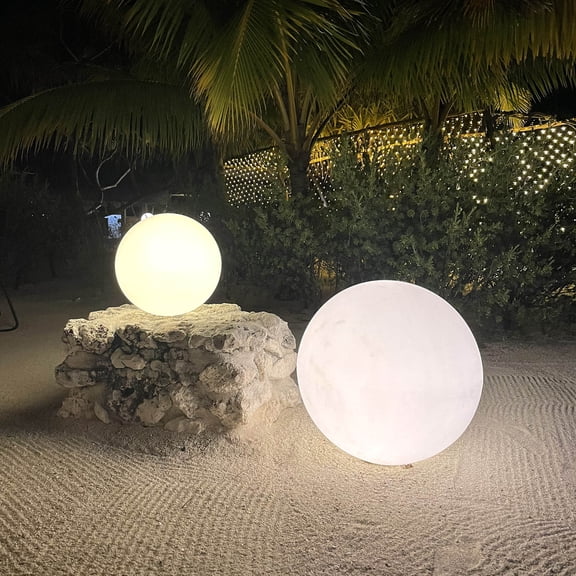 Efavormart 20” Cordless Floating Pool Lights with Remote, Garden Lights 16 RGB Colors With 4 Color Modes Light Up Ball for Swimming Pool, Back Yard, Fountain, Garden, Pathway, Lawn