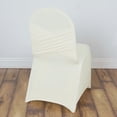 thumbnail image 1 of Efavormart 20 PCS Ivory Madrid Spandex Banquet Chair Covers, Premium Fitted Chair Covers, 1 of 10