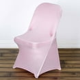 thumbnail image 1 of Efavormart 20 PCS Pink Premium Spandex Stretch Folding Chair Cover, Fitted Folding Chair Cover, 1 of 9