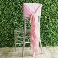 thumbnail image 1 of Efavormart 20 PCS Wedding Chiffon Chair Sashes Pink Draping Aisle Chair Decorations Wrinkle-Free Chair Covers for Party Dining Banquet Ceremony Reception Floral Arrangement Outdoors Decor, 1 of 4