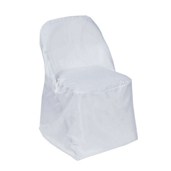 Efavormart 20 PCS White Linen Polyester Folding Chair Cover Dinning Chair Slipcover For Wedding Party Event Banquet Catering