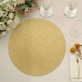 thumbnail image 1 of Efavormart 20 Pack | 13" Gold Glitter Round Paper Table Placemats, Disposable Dining Table Mats - 210 GSM, 1 of 11