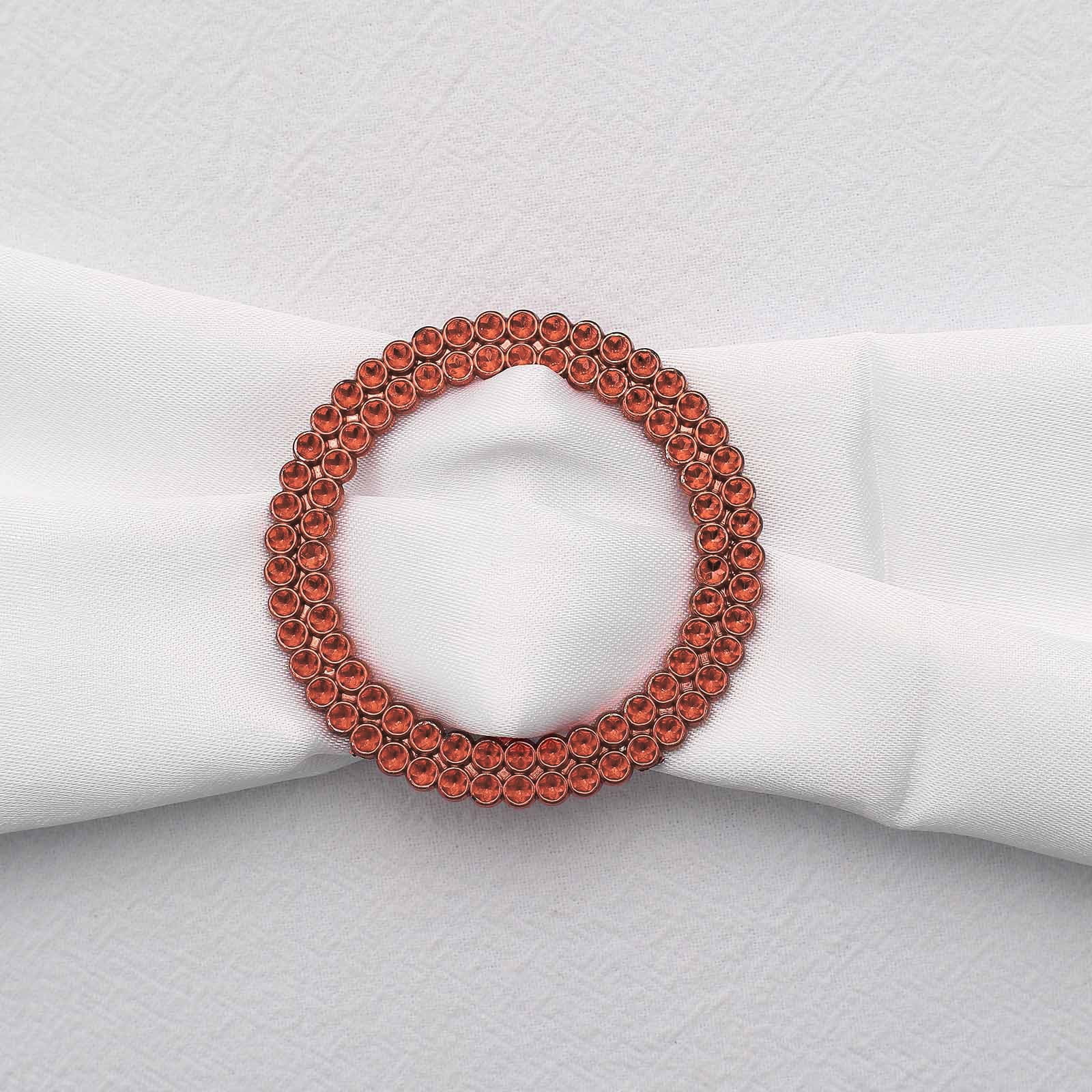 Efavormart 20 Pack | 2.5" Terracotta Rhinestone Circle Chair Sash Band ...