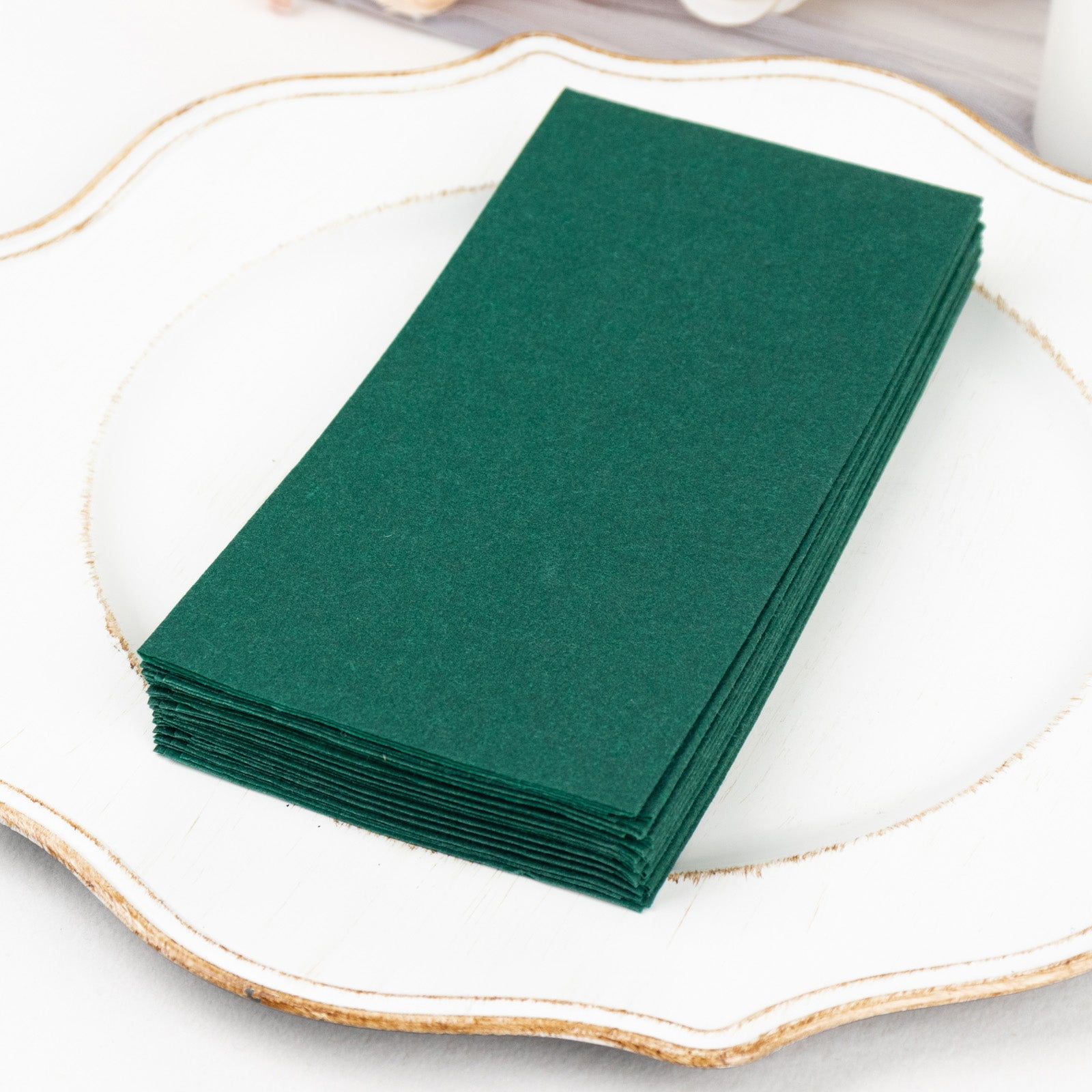 Efavormart 20 Pack | Hunter Emerald Green Soft Linen-Feel Airlaid Paper Party Napkins, Highly ...
