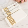 Efavormart 20 Pack White Gold Soft Linen-Like Paper Napkins With Gold ...