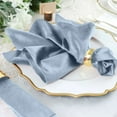 thumbnail image 1 of Efavormart 20"x20" Dusty Blue Wholesale Premium Seamless Velvet Linen Napkins - 5 PCS, 1 of 5