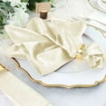 thumbnail image 1 of Efavormart 20"x20" Ivory Wholesale Premium Seamless Velvet Linen Napkins - 5 PCS, 1 of 3