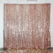 Efavormart 20FT Blush / Rose Gold Payette Sequin Backdrop Photography Background Fabric Photo Booth Backdrop Background - 1 PCS