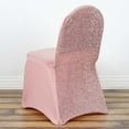 thumbnail image 1 of Efavormart 20PCS Rose Gold Spandex Stretch Banquet Chair Cover With Metallic Glitte Dinning Event Slipcover For Wedding Party, 1 of 9
