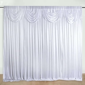 Efavormart 20ft x 10ft Classic Double Drape Party Wedding Backdrop,Photography Background - White