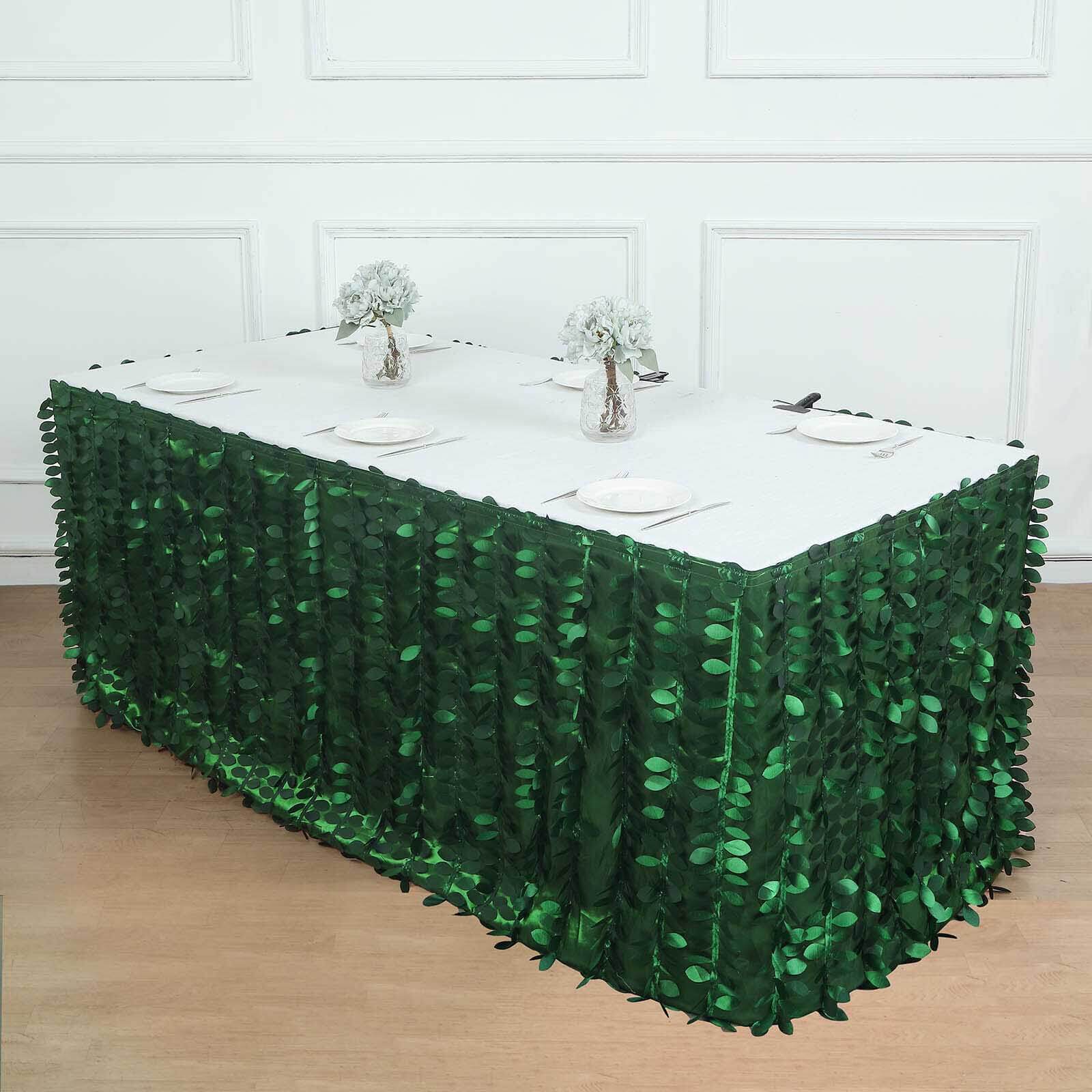 Efavormart 21FT Leaf Petal Taffeta Tablecloth - Decorative 3D Leaf ...