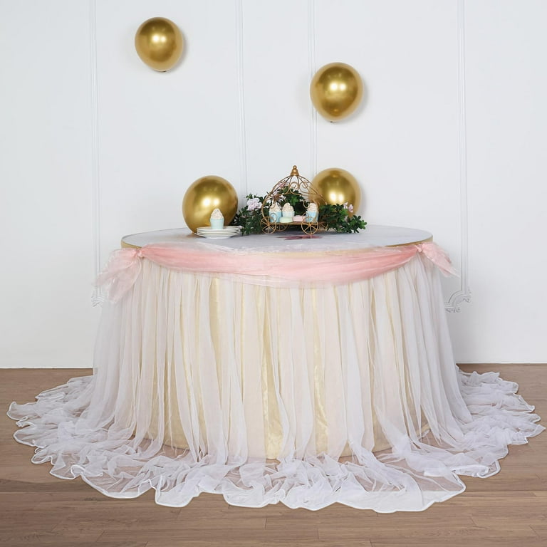 Champagne layered tulle skirt sale