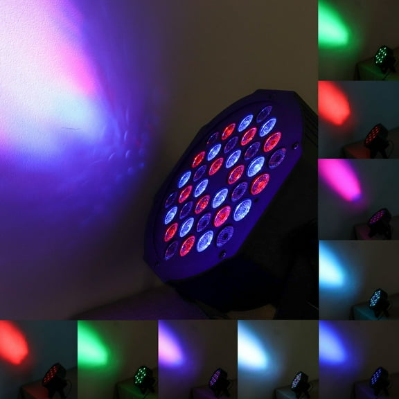 Efavormart 220V Auto Play Party Spotlight W/Remote, 36 LED DJ Stage Uplight, RGB Multi-Color Sound Activated Strobe Par Light