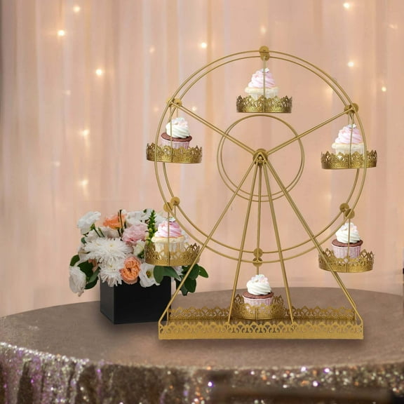 Efavormart 23" Gold Metal Rotating Large Ferris Wheel Dessert Cupcake Holder For Birthday Party Wedding tea baby shower