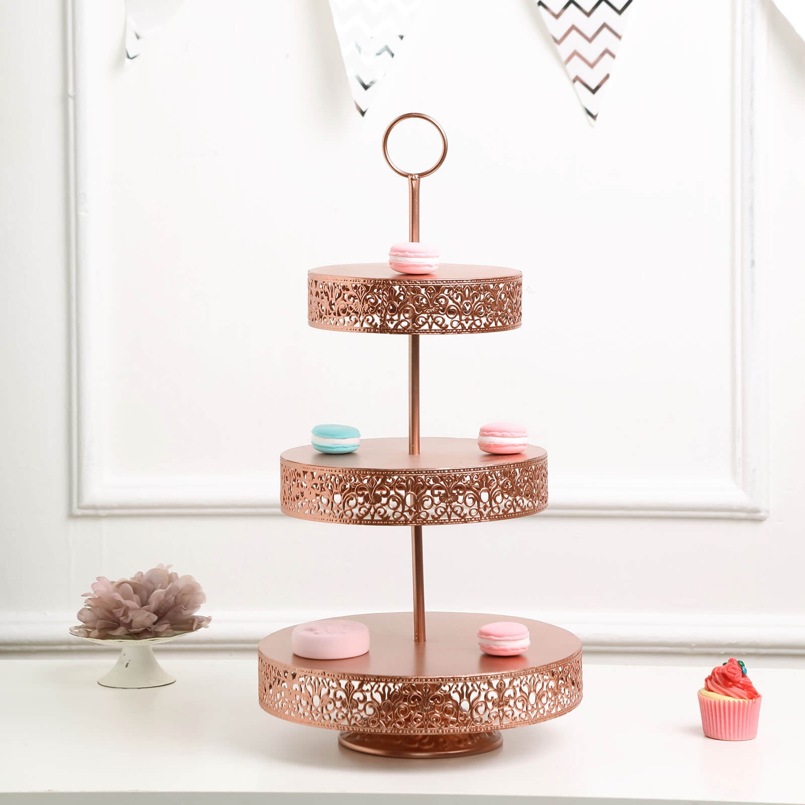 Cupcake Rose Gold Cake Stand Kmart Tier Kmart High Tea Stand