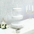 thumbnail image 1 of Efavormart 23" Tall WHITE 3-Tier Metal Reversible Dessert Cupcake Stand For Wedding Decoration Event, 1 of 10