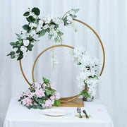 Efavormart 24 | 16 Gold Double Metal Hoop Wedding Centerpiece, Flower Stand