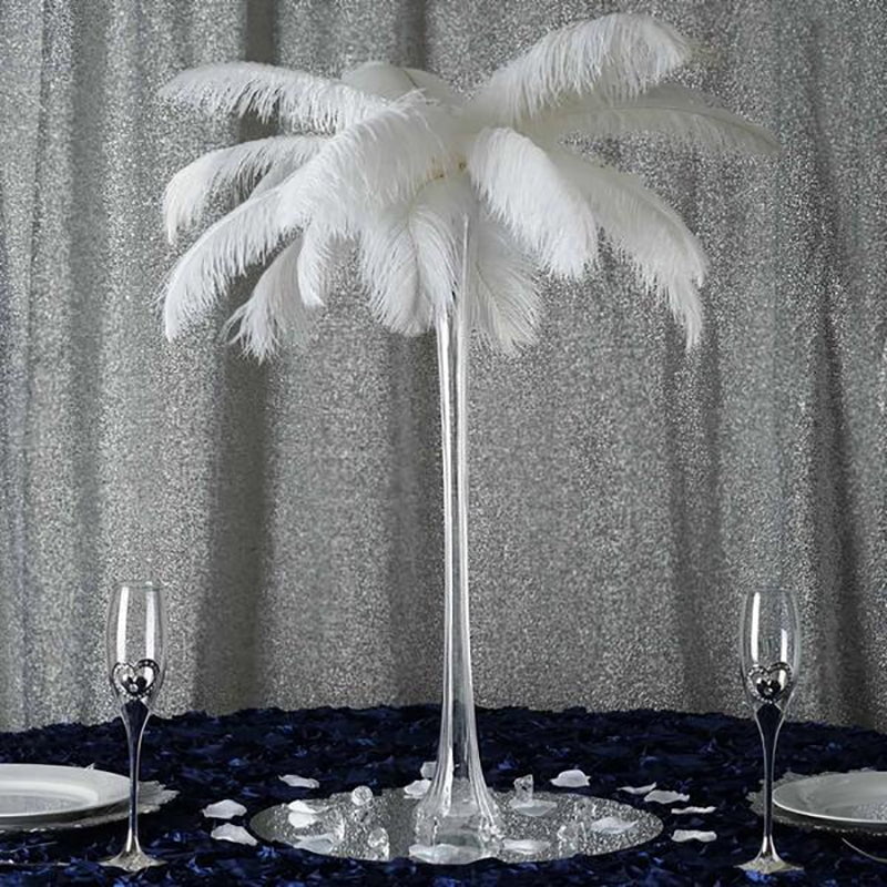 Efavormart 24 Eiffel Tower Wedding Glass Vases for Wedding Party Banquet Events Centerpiece Decoration Flower Vase -6 Pcs-White