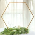 thumbnail image 1 of Efavormart 24" Gold Metal Hexagon Table Wedding Arch Centerpiece Stand, Geometric Self Standing Flower Balloon Frame, 1 of 11