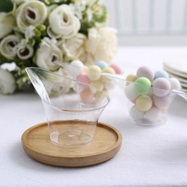 Efavormart 24 Pack | 3oz Clear Mini Teardrop Plastic Appetizer Snack ...