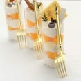 thumbnail image 1 of Efavormart 24 Pack | 6" Gold Glittered European Style Plastic Forks With Roman Column Handle, Disposable Utensil, 1 of 11