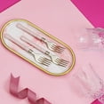 thumbnail image 1 of Efavormart 24 Pack 7" Plastic Fork Gold Plastic Silverware With Blush Handle, 1 of 11