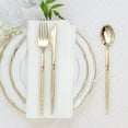 thumbnail image 1 of Efavormart 24 Pack | 8" Gold Glittered Disposable Cutlery Set, Plastic Silverware for Wedding Catered Events Banquet, 1 of 10