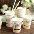 thumbnail image 1 of Efavormart 24 Pack | 9oz Blush/Rose Gold Marble Paper Cups, Disposable Cups For Party & All Purpose Use, 1 of 11