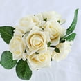 thumbnail image 1 of Efavormart 24 Roses | 2" Artificial Foam Rose With Stem And Leaves for  Wedding Party Home Event Décor Wedding Anniversary Party - Cream, 1 of 10