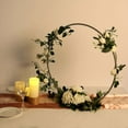 thumbnail image 1 of Efavormart 24" Silver Round Arch Wedding Centerpiece, Metal Hoop Wreath Tabletop Decor, 1 of 5