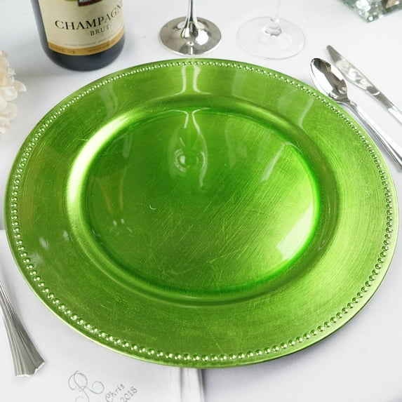 Efavormart 24 pcs 13" Lime Round Charger Plates Dinner Chargers for Tabletop Decor Holiday Wedding Catering Event Decoration