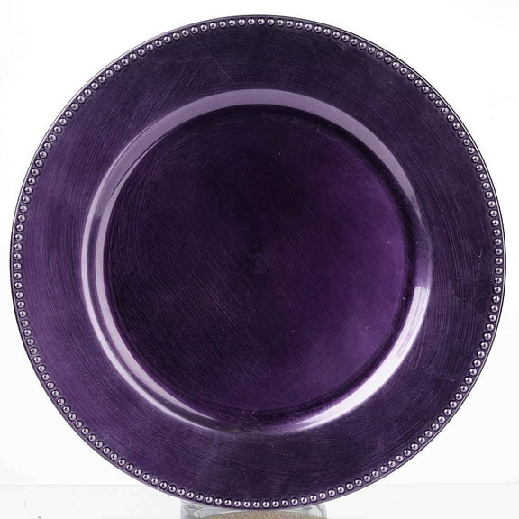 Efavormart 24 pcs 13" Purple Round Charger Plates Dinner Chargers for Tabletop Decor Holiday Wedding Catering Event Decoration