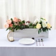thumbnail image 1 of Efavormart 24x6'' Whitewash Wood Planter Boxes With Plastic Liner DIY Rustic Boxes Rectangle Wood Box For Wedding Party Decoration, 1 of 9