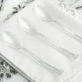 thumbnail image 1 of Efavormart 25 Pack | 7" Clear Silver Glitter Classic Heavy Duty Plastic Spoons, Disposable Utensils, 1 of 8