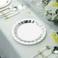 thumbnail image 1 of Efavormart 25 Pack | 9" Geometric Metallic Silver Foil Dinner Paper Plates, Disposable Party Plates - 400 GSM, 1 of 5