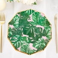 thumbnail image 1 of Efavormart 25 Pack | 9" Green Leaf Decagon Dinner Paper Plates, Disposable Party Plates, 1 of 11