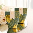 thumbnail image 1 of Efavormart 25 Pack Hunter Emerald Green Paper Pouch Party Favor Boxes With Gold Rose Flower Print, Candy Gift Bags with Pin and Tags - 4.5"x4", 1 of 6
