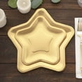 thumbnail image 1 of Efavormart 25 Pack Matte Gold Star Shaped Paper Dinner Plates, 7" Eco Friendly Party Plates - 300GSM, 1 of 11
