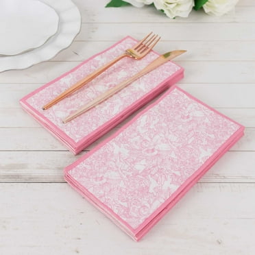 Efavormart 20 Pack White Sage Green Floral Print Dinner Paper Napkins ...