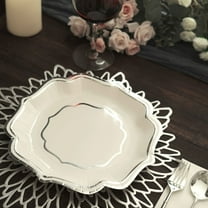 Efavormart 25 Pack | 10" Gold / White Vintage Porcelain Style Dessert ...